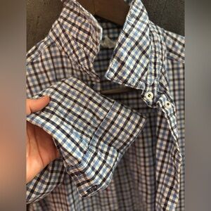 Caslon Navy and White Plaid Shirt